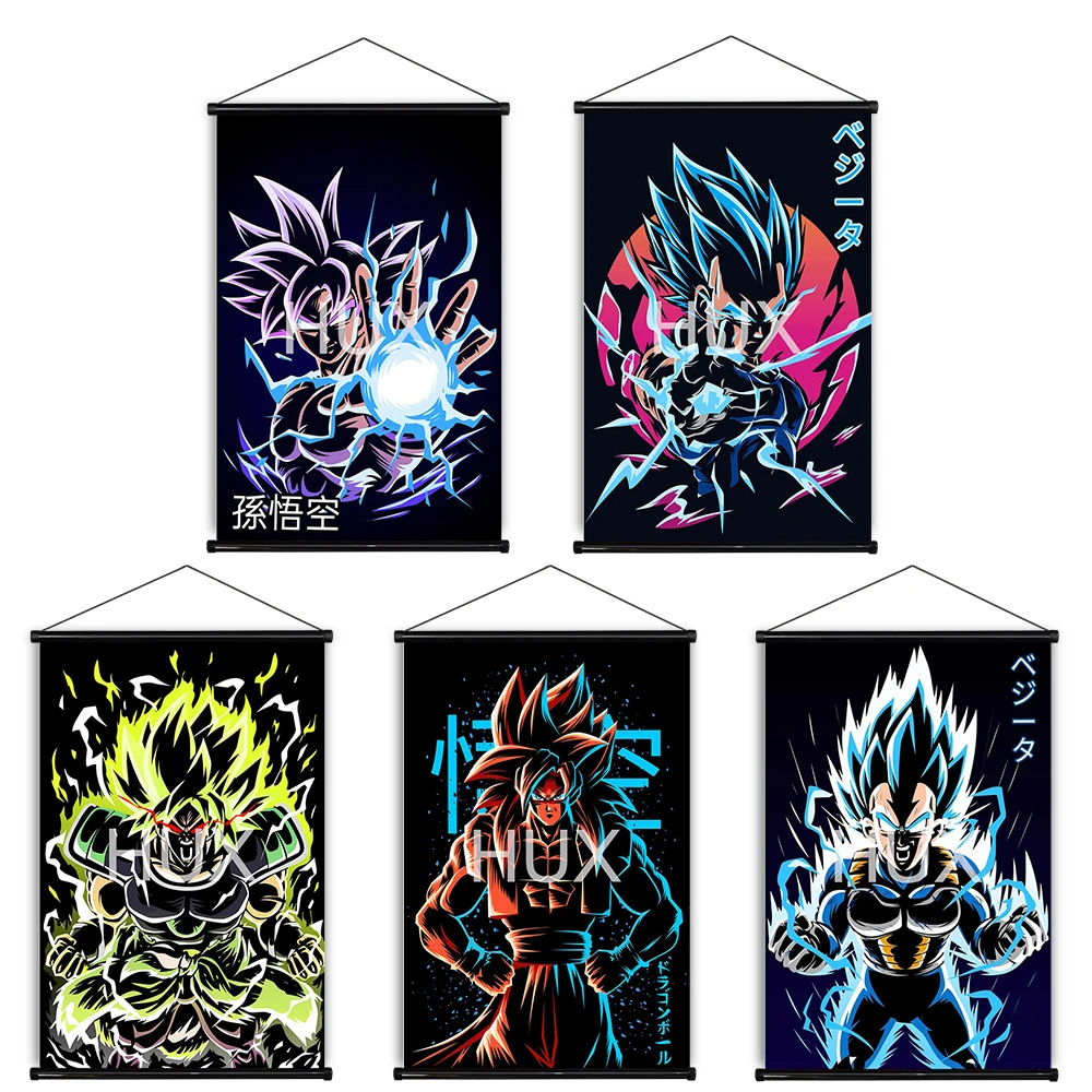 

Bandai Dragon Ball Z Goku Japane Classic Anime Scroll Pictures Prints Wall Art Home Decoration Posters Quality Canvas Painting