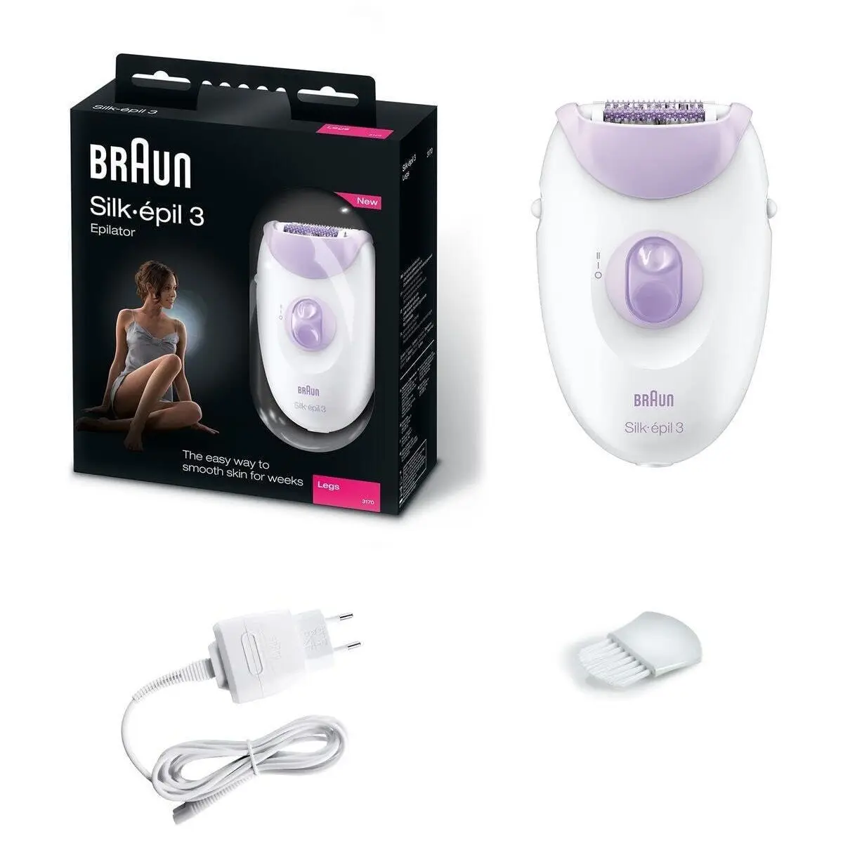 

Original BRAUN Silk-Epil 3 3710 Epilator For Women Portable Electric Depilator Bikini Body Shaver For Women Hair Removal machine