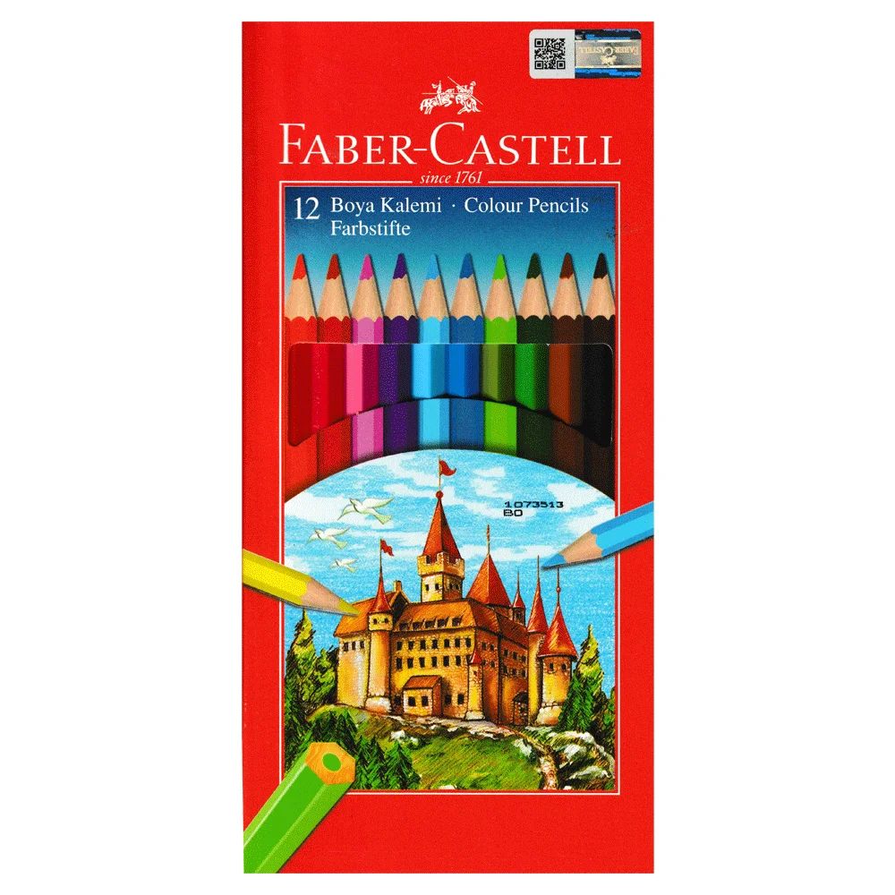 Классический цветной карандаш Faber-Castell картонный бумажник 12 - 24 | Канцтовары для