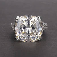 sparkling square aaa cubic zircon silver color wedding rings for women birde high quality proposal ring female jewlery gifts