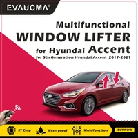 evaucma car intelligent electric window lifter for hyundai accent 2017 2021 car automatically 4 door window closer closing kit
