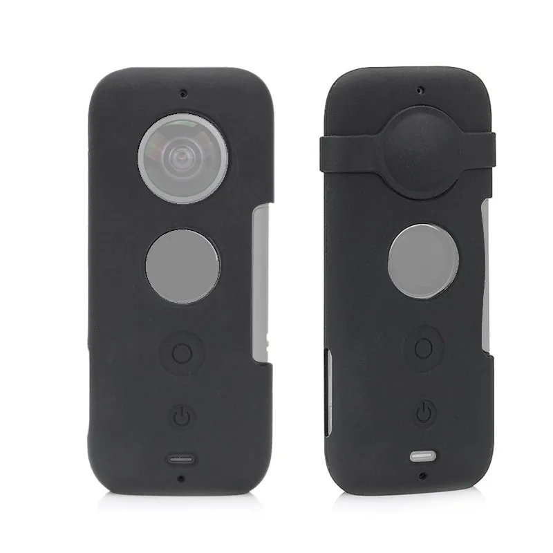 Силиконовый защитный чехол для экшн камеры Insta360 One X с защитной крышкой