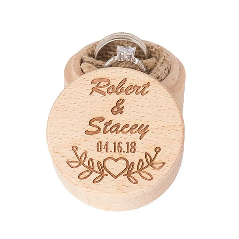 

Personalized wooden rustic Ring box for wedding Engraved name heart Ring Holder Jewelry Box Ring Bearer Pillow Anniversary gift