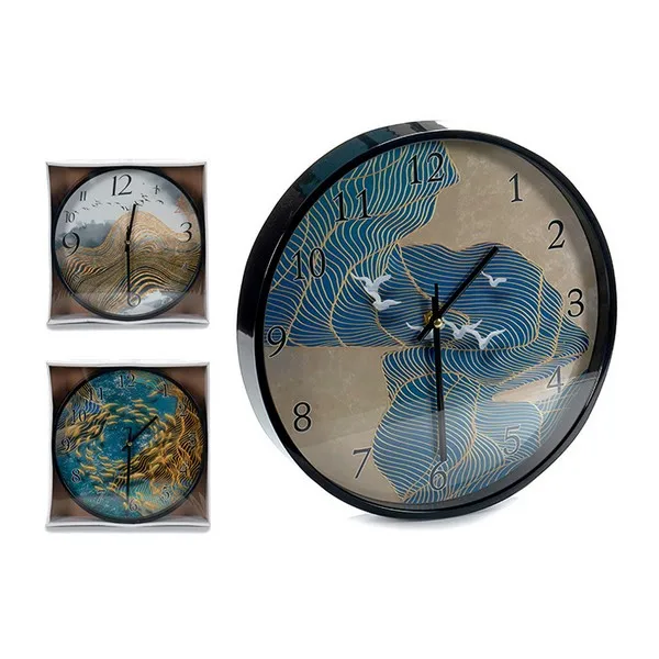 Настенные часы черного цвета (30x4x30 см)|Часы| |