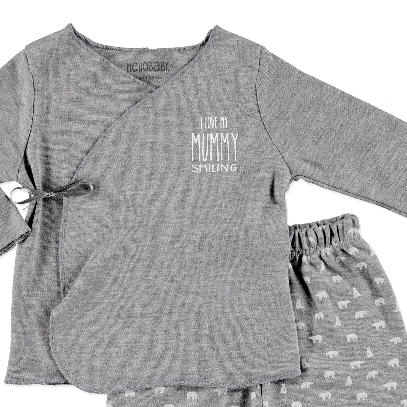 Ebebek HelloBaby/Детские боди с длинными рукавами изображением маленьких милых лап и