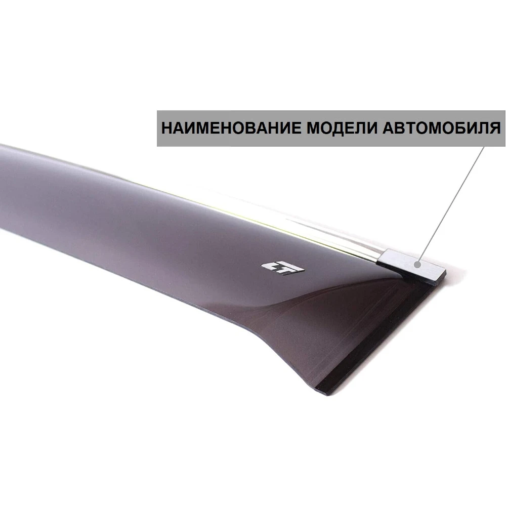 Дефлекторы окон хром полоска молдинг Cobra Tuning R10308CR на авто Renault Koleos l 2008-2015