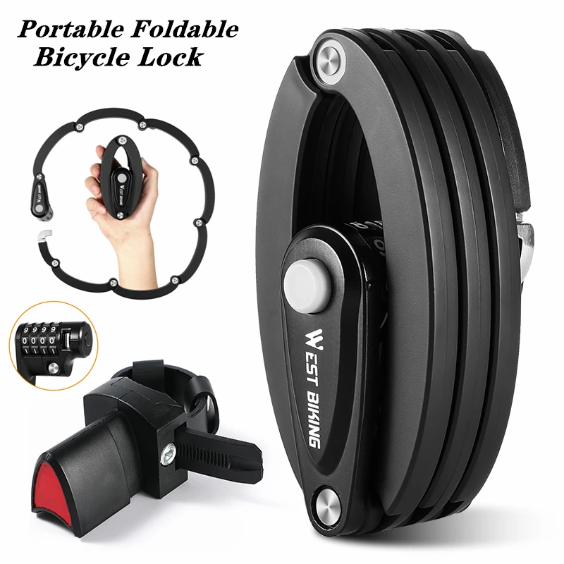 

Bicycle Password Lock Foldable Lock Mountain Bike Anti-theft Lock Portable Bicycle Chain Lock Riding Equipment
