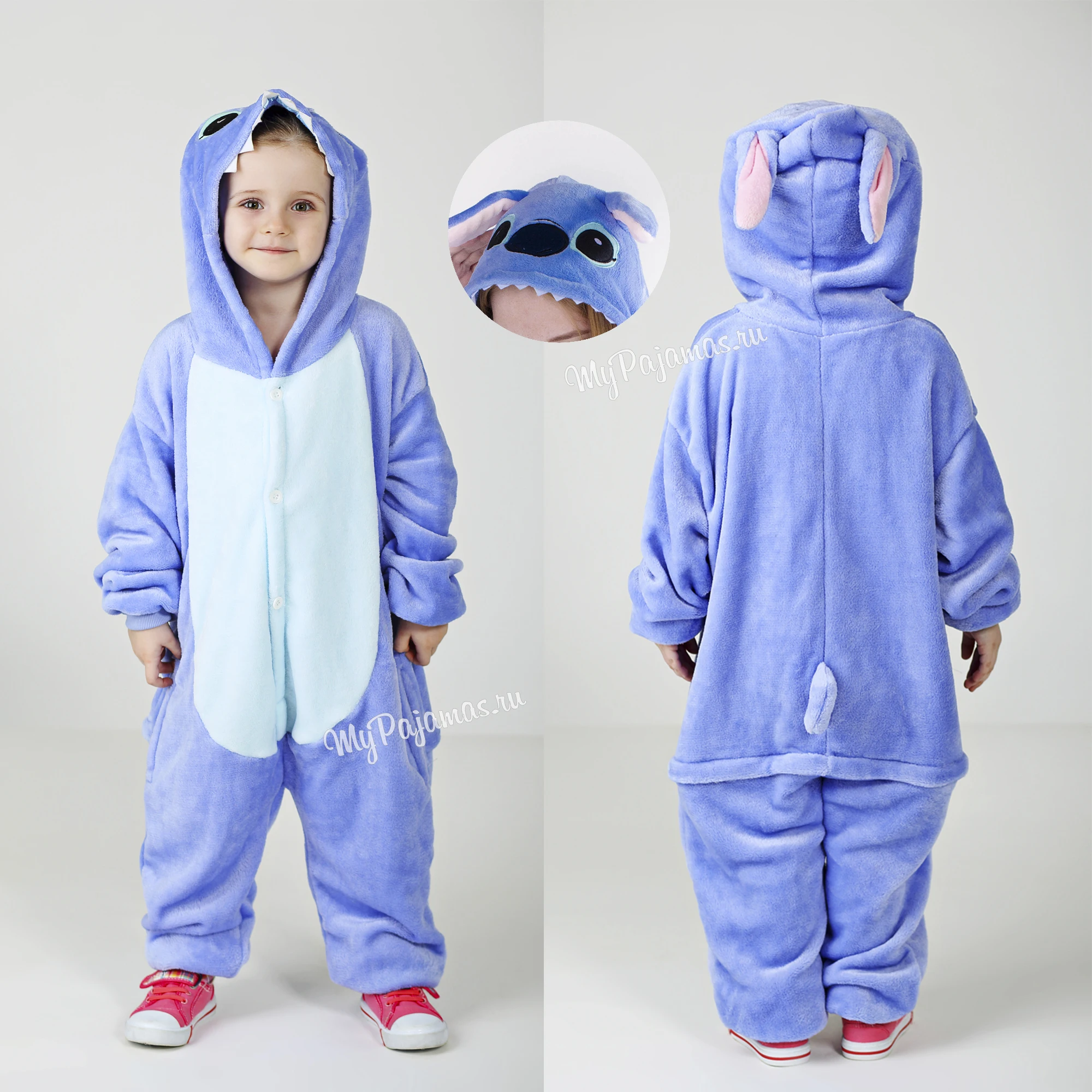 Пижама Кигуруми в виде фантастических персонажей Стич Пикачу Красный Зеленый и