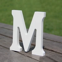 8cm wooden decoration english letters name board wood alphabet white paint wooden hearts love letter home decor house decoration