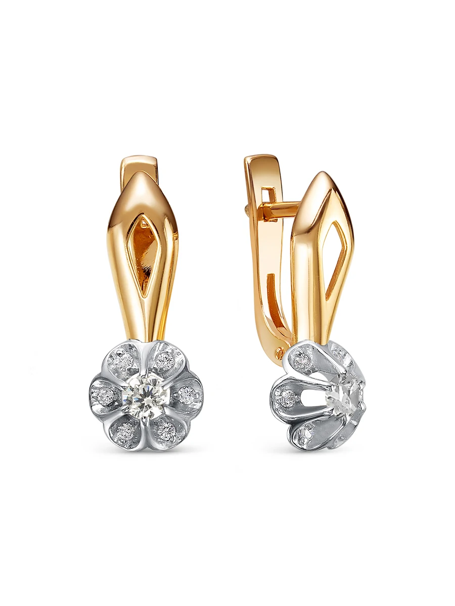 Серьги &quotЦветочек&quot SamoroDki Jewelry с натуральным агатом кор. рубином Гт сапфиром