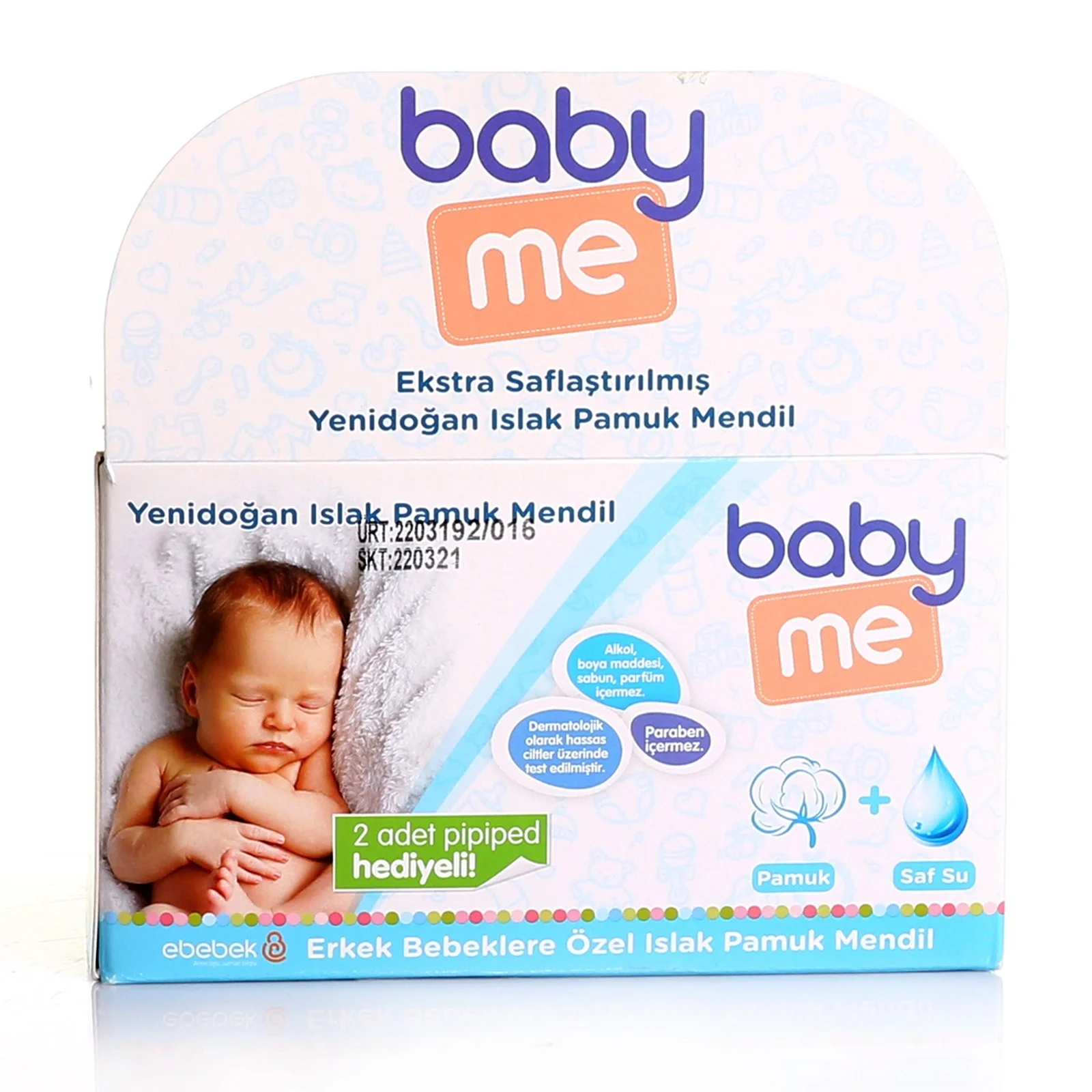 Ebebek Детские & me для новорожденных маленьких мальчиков хлопок влажные салфетки 3x40