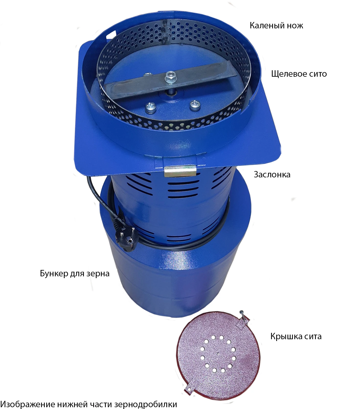 Зернодробилка Фермер ИЗЭ-25 электрическая 220В измельчитель зерна | Дом и сад
