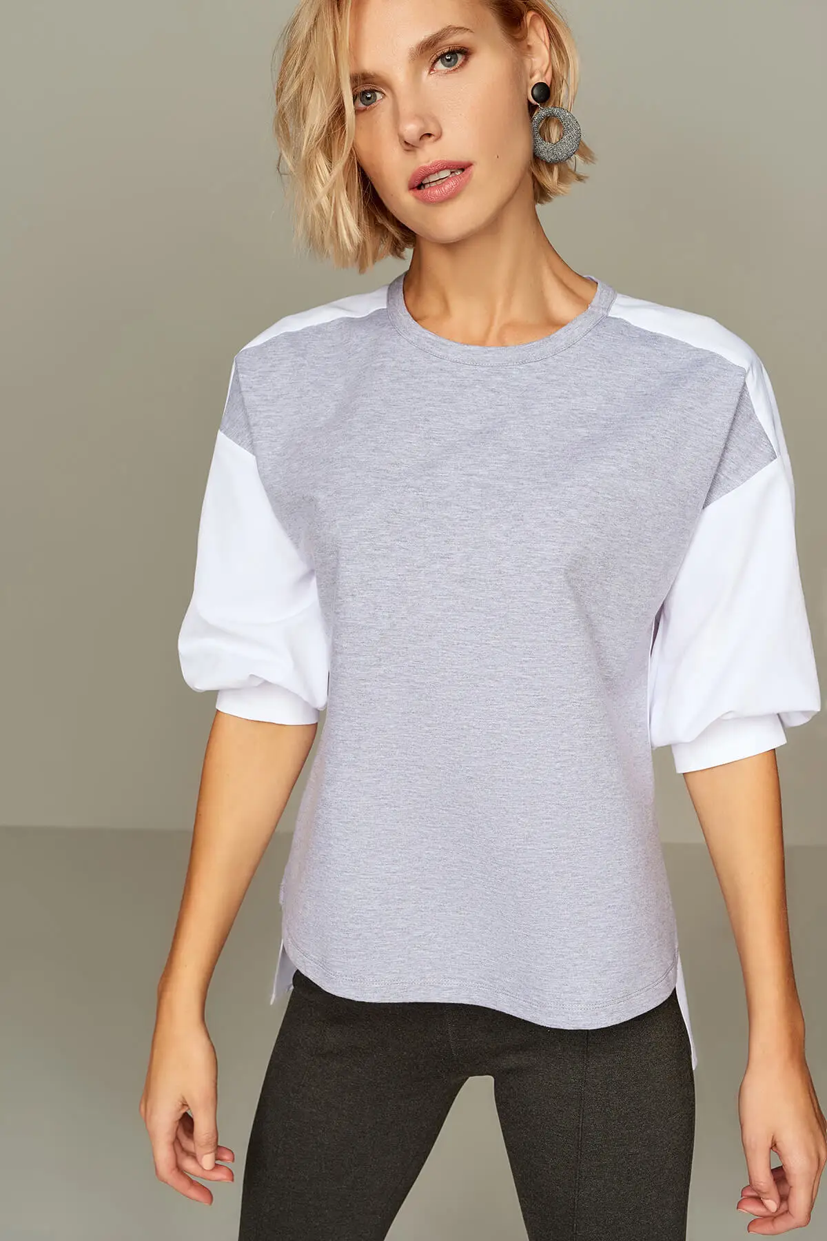 Trendyol блуза из поплина с рукавами фонариками на спине TCLAW18EH0091|Блузки| |