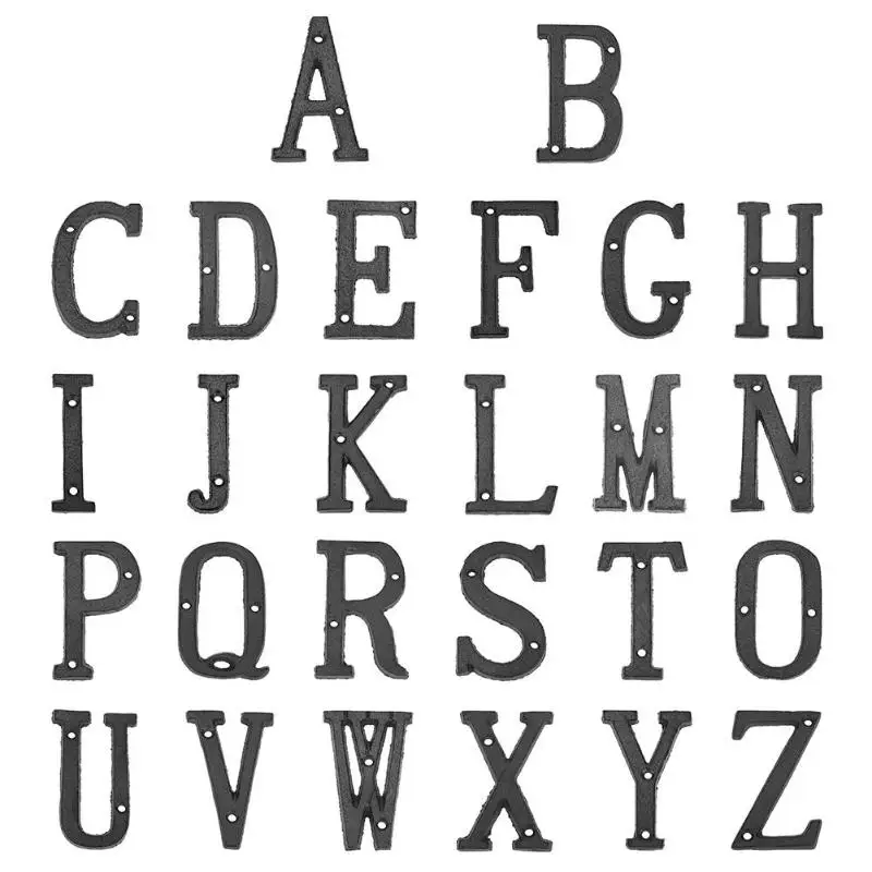 Металлические цифровые цифры чугунный домик вывеска дверная пластина сделай сам