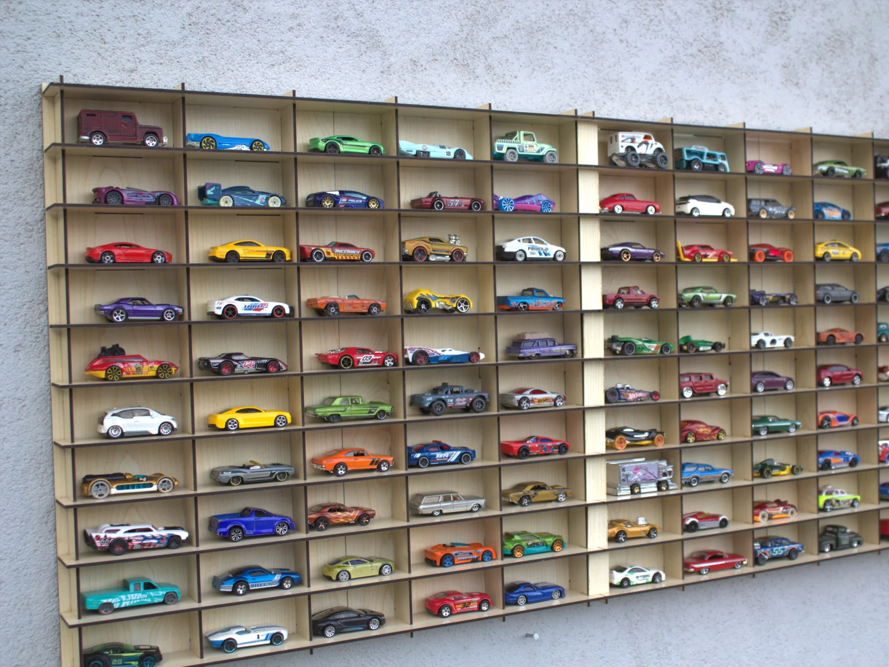 

Hot wheels Display Case Maple For 100 Cars , Hot wheels wall rack , Hot wheels storage , Hot wheels cabinet ,Car case , gift for