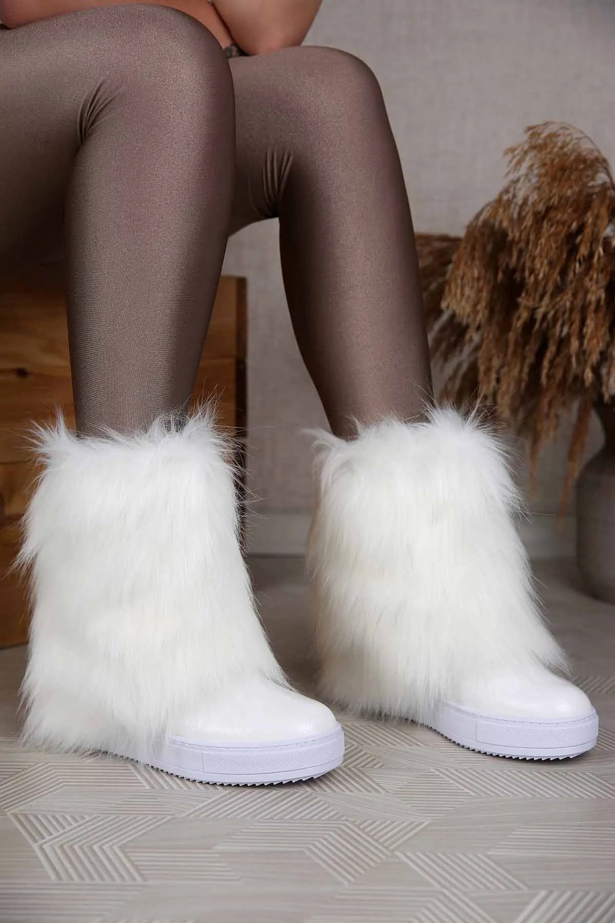 

Women Hidden Heels Furry Boots New Season Women 'S Boots Models
