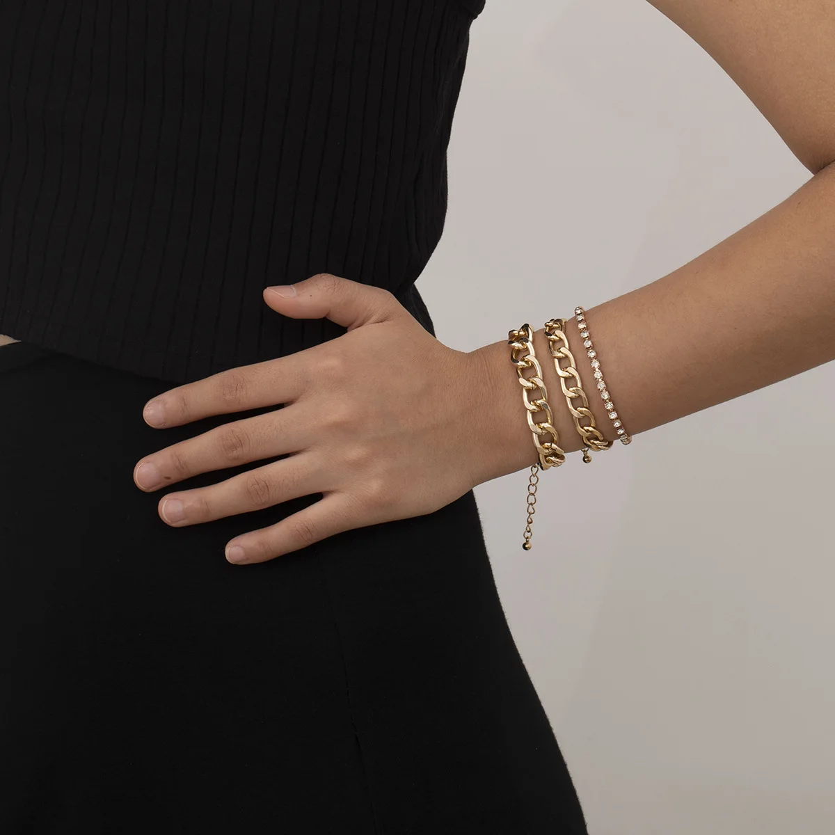 

New Trendy Cuban Chain Men Bracelet Classic Stainless Steel Width Chain Bracelet For Men Women Jewelry Gift