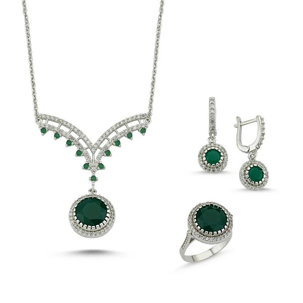 

Silver 925 Sterling Zircon Cubic Zirconia Set