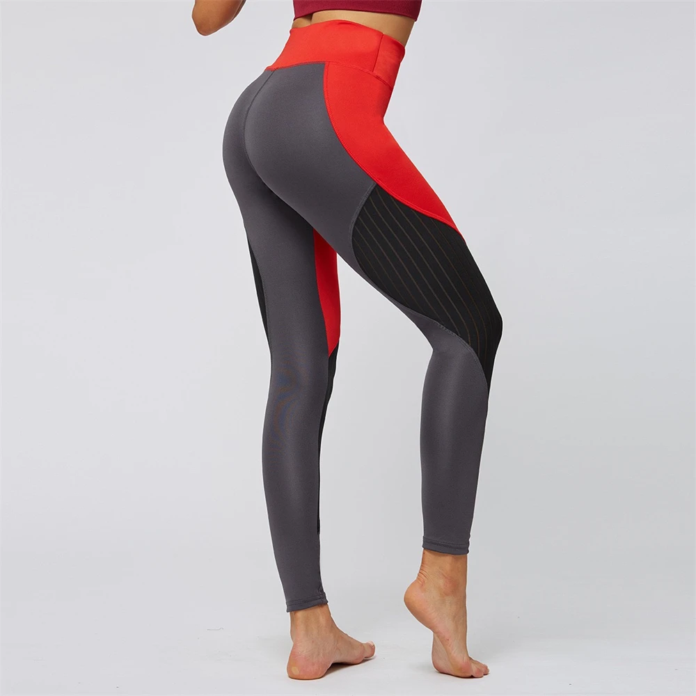 

ANGLIU Splicing Yoga Pants Women High Waist Leggings Breathable Gym Fitness Push Up Clothing Girl Yoga Pant