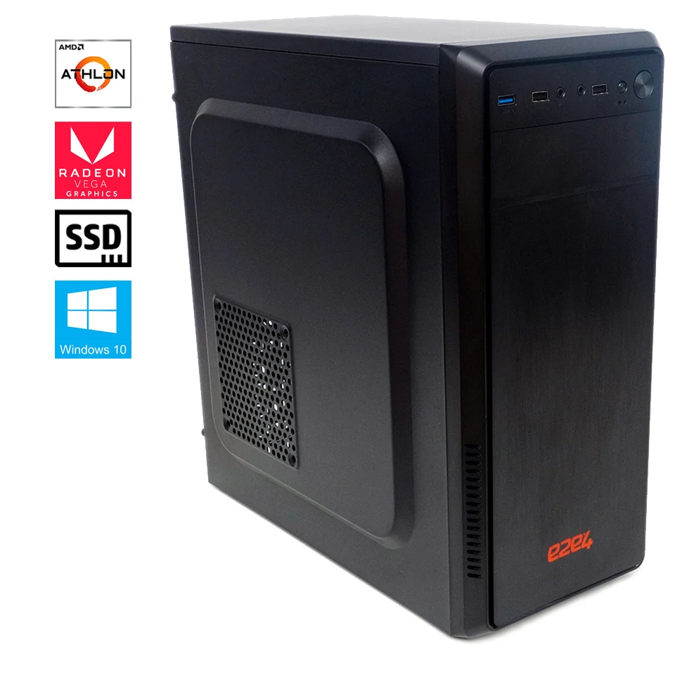 Системный блок e2e4 PC Office Basic Athlon 200GE 16Гб 240Гб SSD Radeon Vega 3 W10Pro 200ge 16G S240G Win10Pro|Системные