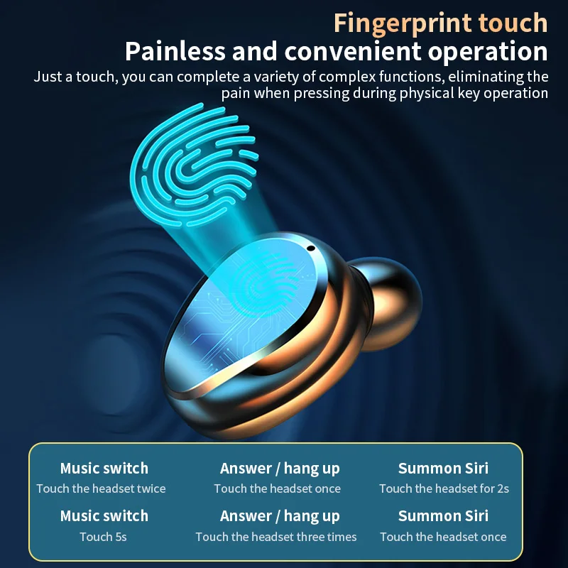 Беспроводные Bluetooth-наушники TWS спортивные игровые беспроводные наушники True IPX7 Hi-Fi