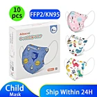 10 шт., Детские 4-слойные маски ffp2, 1-12 А
