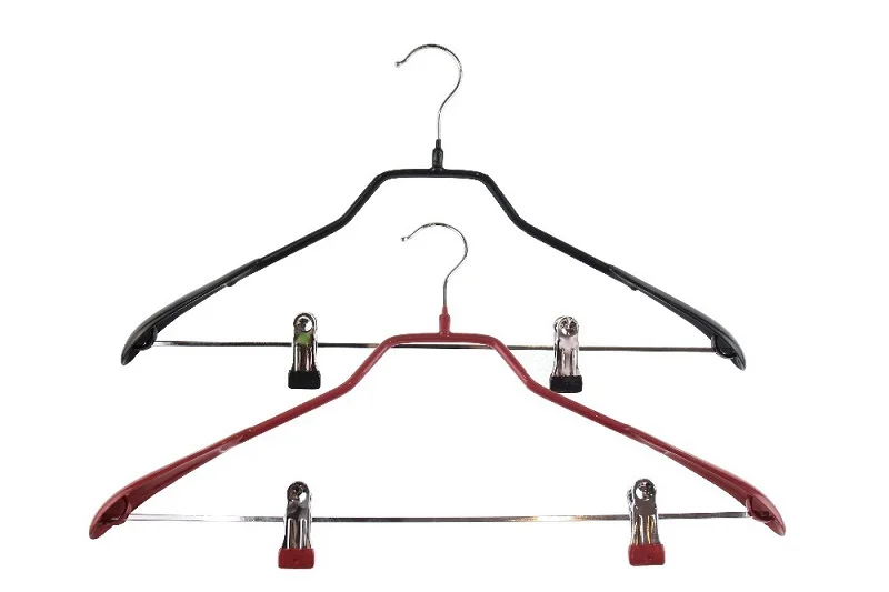 Металлическая антискользящая вешалка с зажимами различных цветов|Вешалки и