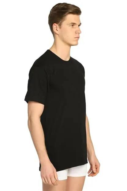 

1-12 pcs men cotton tops underwear men undershirt Ribana three colors V-neck shirt male