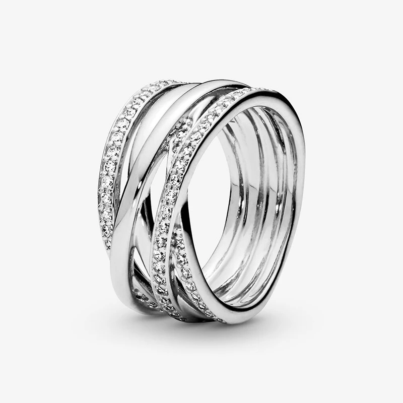 

PANDORA S925 Silver Sparkling Rings For Women Gifts With Box
