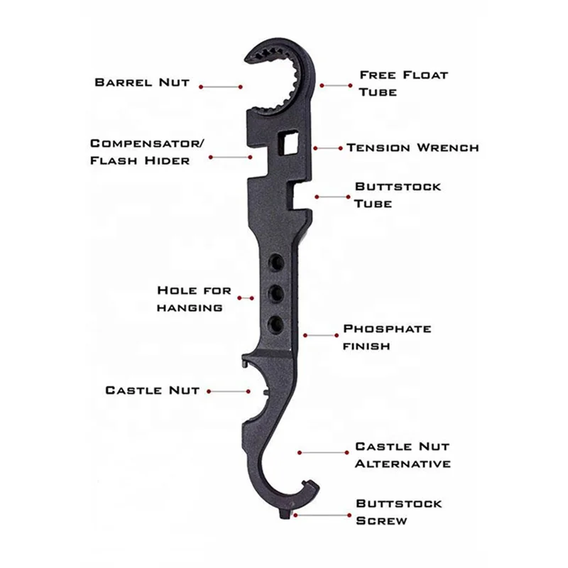 Гаечный ключ Bugleman AR стальной комбинированный для демонтажа и установки 15 M4 M16 |