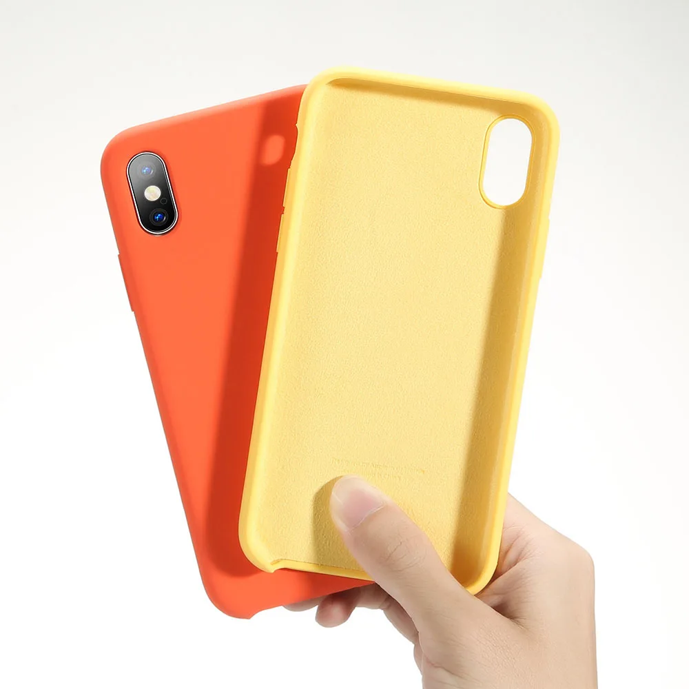 Роскошный оригинальный официальный Мягкий силиконовый чехол для iPhone XR 7 8 Plus