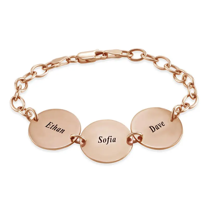 

Custom Name Bracelet Personalized Family Muli-Name Pendant Stainless Steel Jewelry For Women Mom Birthday Gift Mother's Day Gift