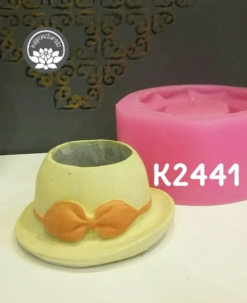 

Bow Hat flower pot silicone mold Flower decor decoration decorative