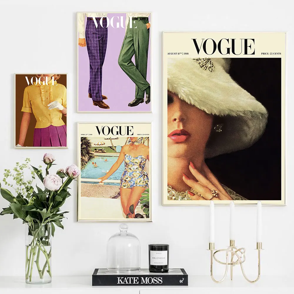 

Vogue Spring Fall Edition Clothing Posters Print Fashion Men Women Canvas Art Painting Wall Pictures Modern Bedroom Decor