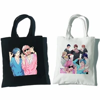 yarichin club canvas vintage casual hip hop harajuku women japanese anime bag large capacity shopper bag cartoon shoulder bags