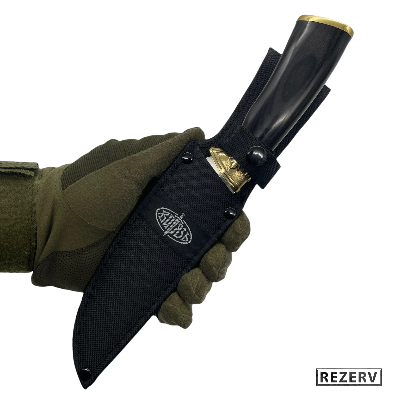 Нож &quotЯстреб&quot туристический сталь 65Х13 рукоять дерево и латунь (Витязь B66-341) |