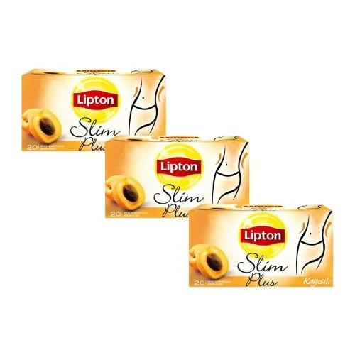 WONDERFUL Luxury Lipton Slim Plus Apricot Herbal Tea Set of 20  FREE SHIPPING