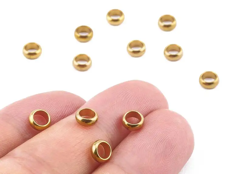 

Brass Round Beads - Raw Brass Circle Beads - Earring Findings - Jewelry Supplies - 50Pcs/Lot - 5.9x2.5x1.17mm - PP2264