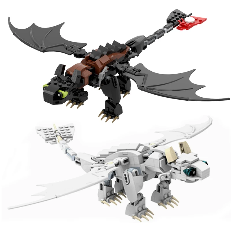 Игрушки Moc Как приручить драгоценных беззубчатых блоков Аниме фигурки