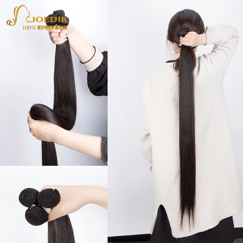 Joedir Remy Pre-Colored Peruvian Straight Hair Weave 1/3 Bundles Human Hair Bundles Deal 300g Hair Extensions Human Hair Weaves