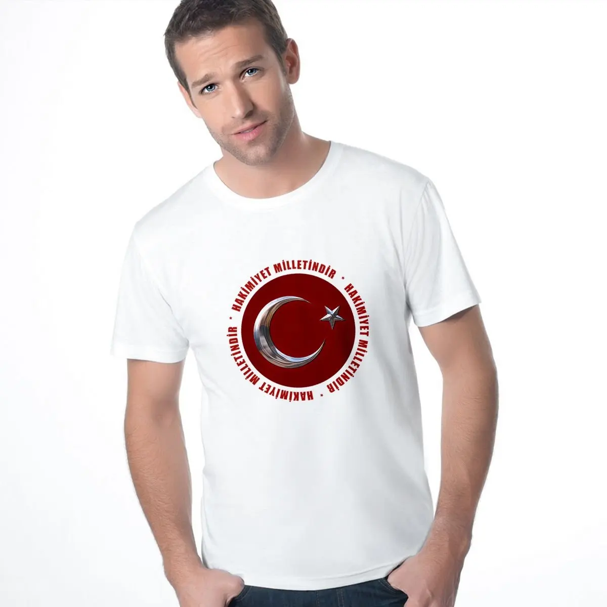 

Персонализированные Hakimiyet Milletindir мужской T-Shirt-004