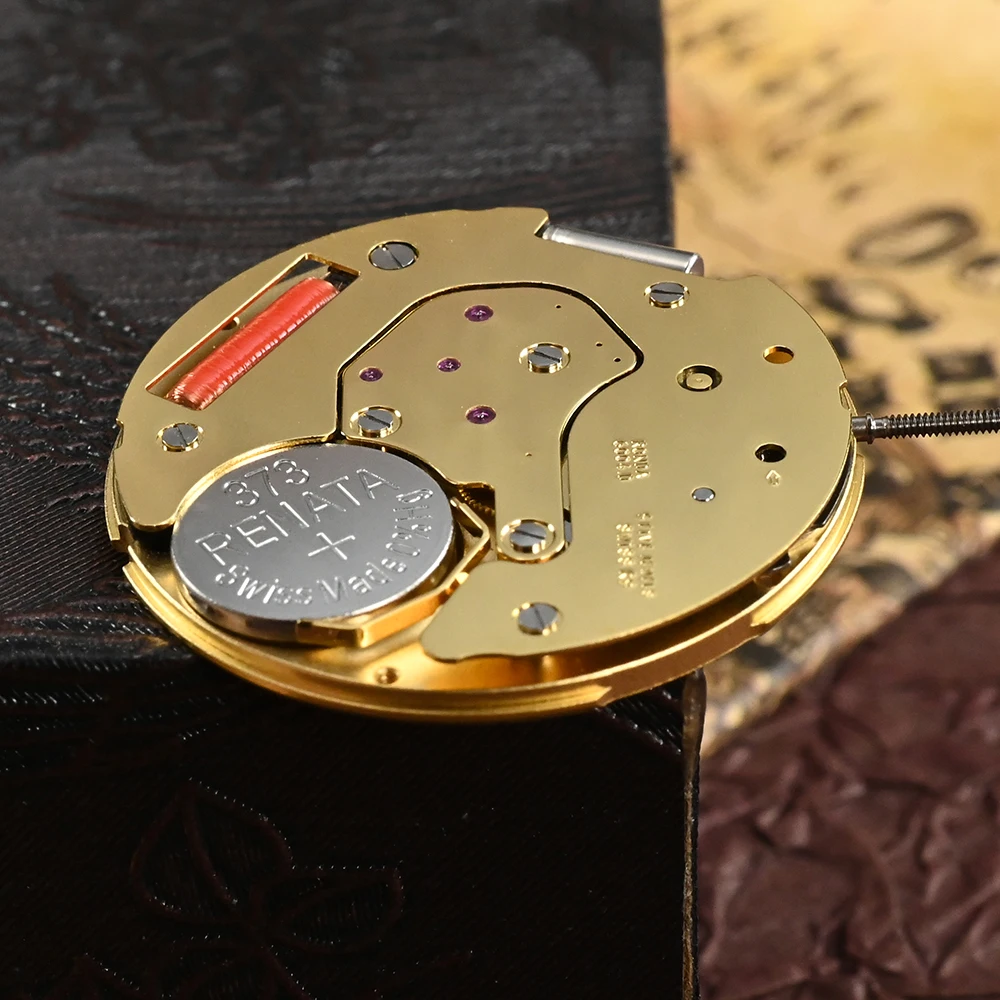 RONDA 6004.D Quartz Movement Battery Included Swiss Luxury Watch Mechanism Replacements Movt Gold Parts 5 Jewels