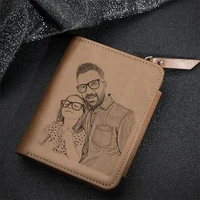 customized new retro pu high quality mens short wallet large copy clip three fold card holder multi card coin purse men wallet