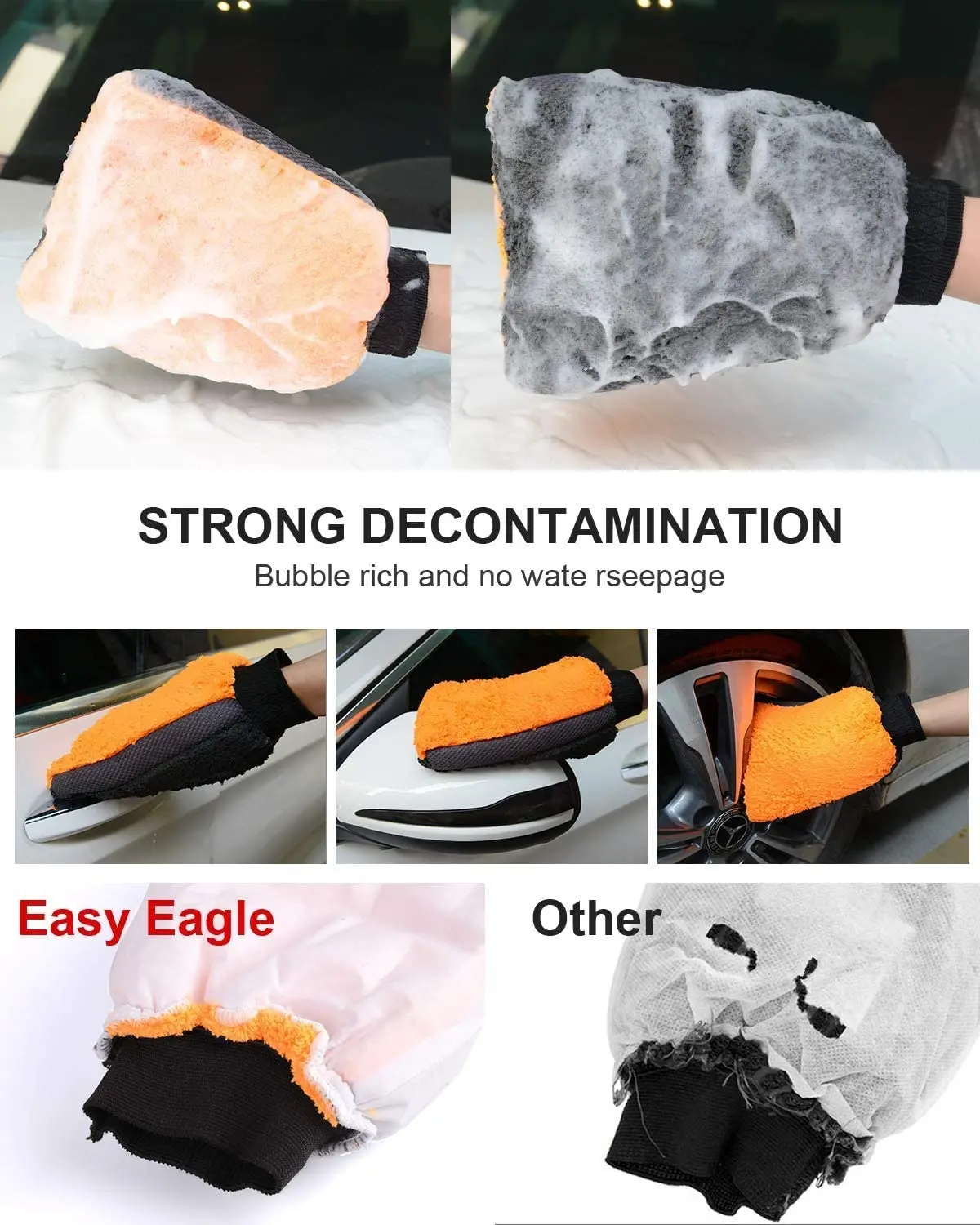 4 шт. ультрабольшие рукавицы из перчатка для мытья машины микрофибры мягкий