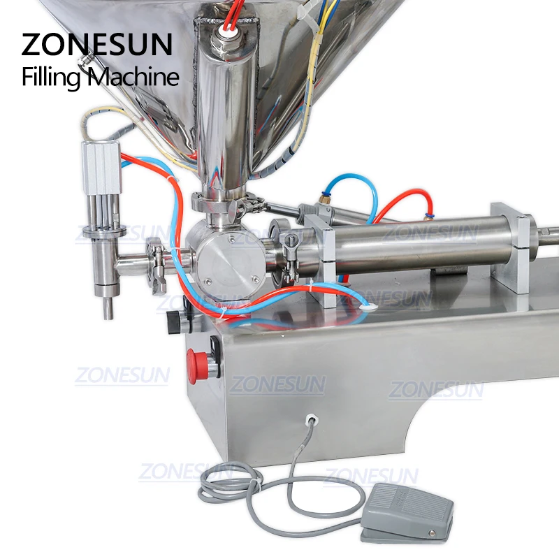 ZONESUN пневматический жидкий наполнитель с Смеситель нагревательного бутылка для