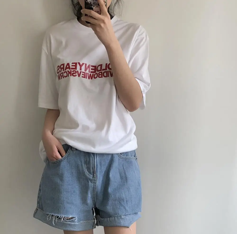 

woman t-shirt with letters