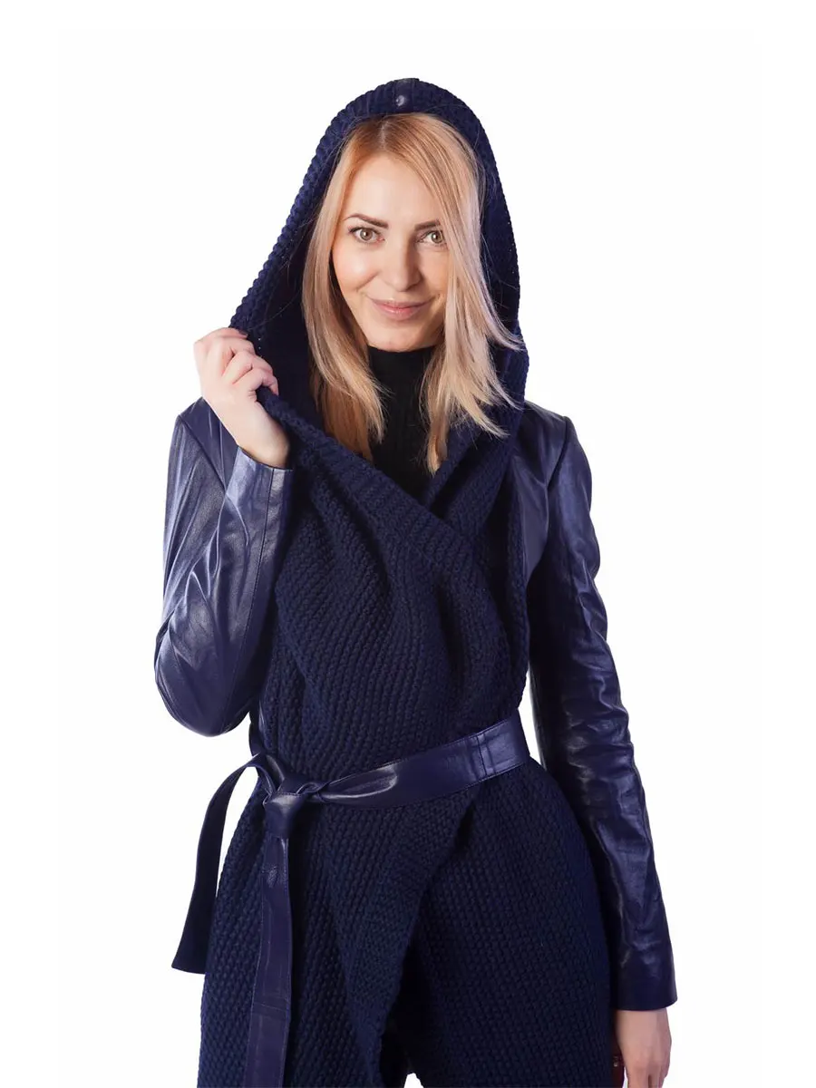 Fashion Knitwear jacket natural jacket real leather jacket warm Jacket 2021 Turkish Moda