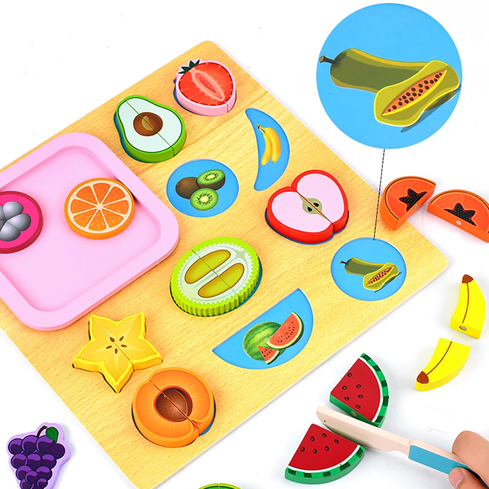 

Child Girl Kitchen Pretend Play House Toy Cut Fruits Vegetables Toys Miniature Cutting Food Games Educational Toys For Children