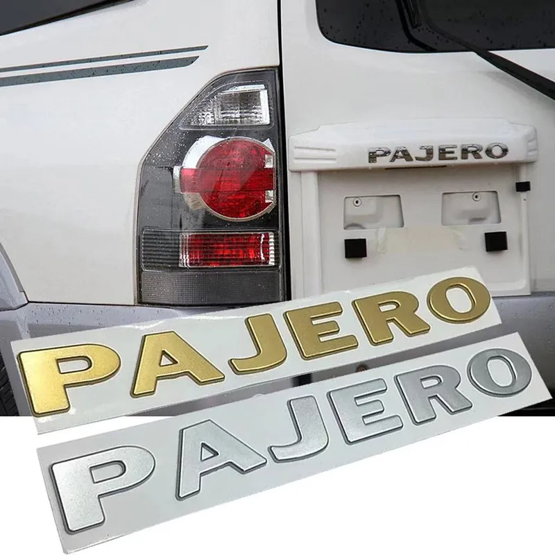 

Логотип из АБС-пластика, Золотой логотип Pajero, Эмблема багажника передней и задней части автомобиля, наклейки с эмблемой, декоративные накле...