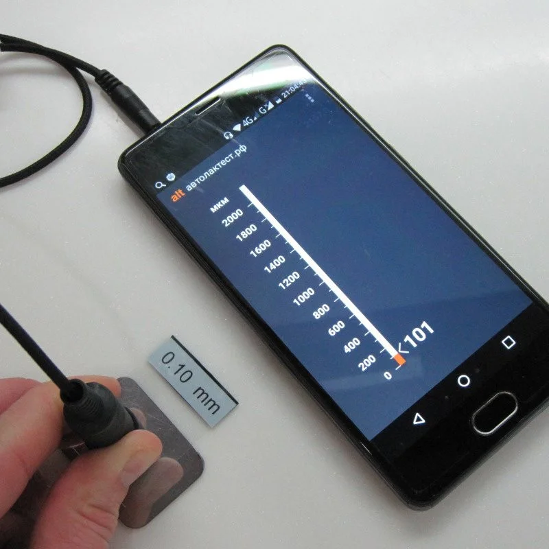 толщиномер для смартфона телефона Android iOS Автолактест Avtolaktest АЛТ 1м ALT 1m 3 5мм 3.5mm alt1m